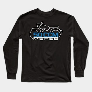 Moped Star Emblem 50cc (white) Long Sleeve T-Shirt